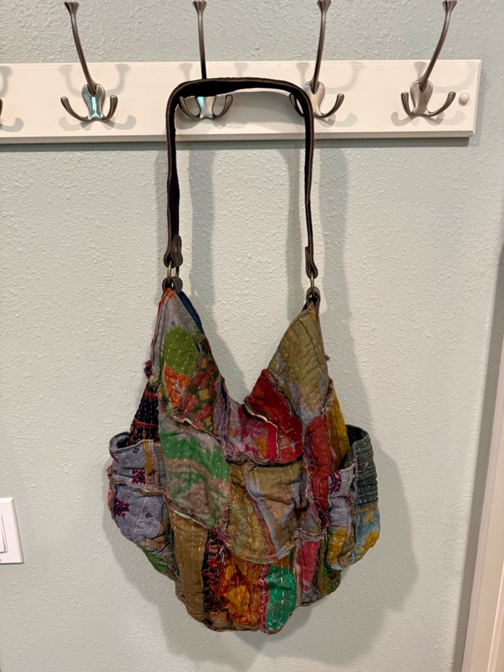 Rare, HTF Free People “Kantha” Patchwork Shoulder Bag